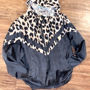 Leopard print windbreaker new